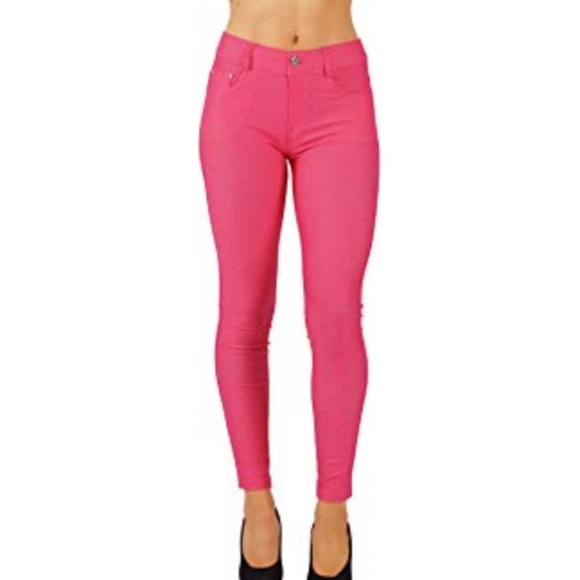 NEW Women's Jean Look Jeggings Tights Slimming Spandex Leggings Pants - Picture 2 of 5